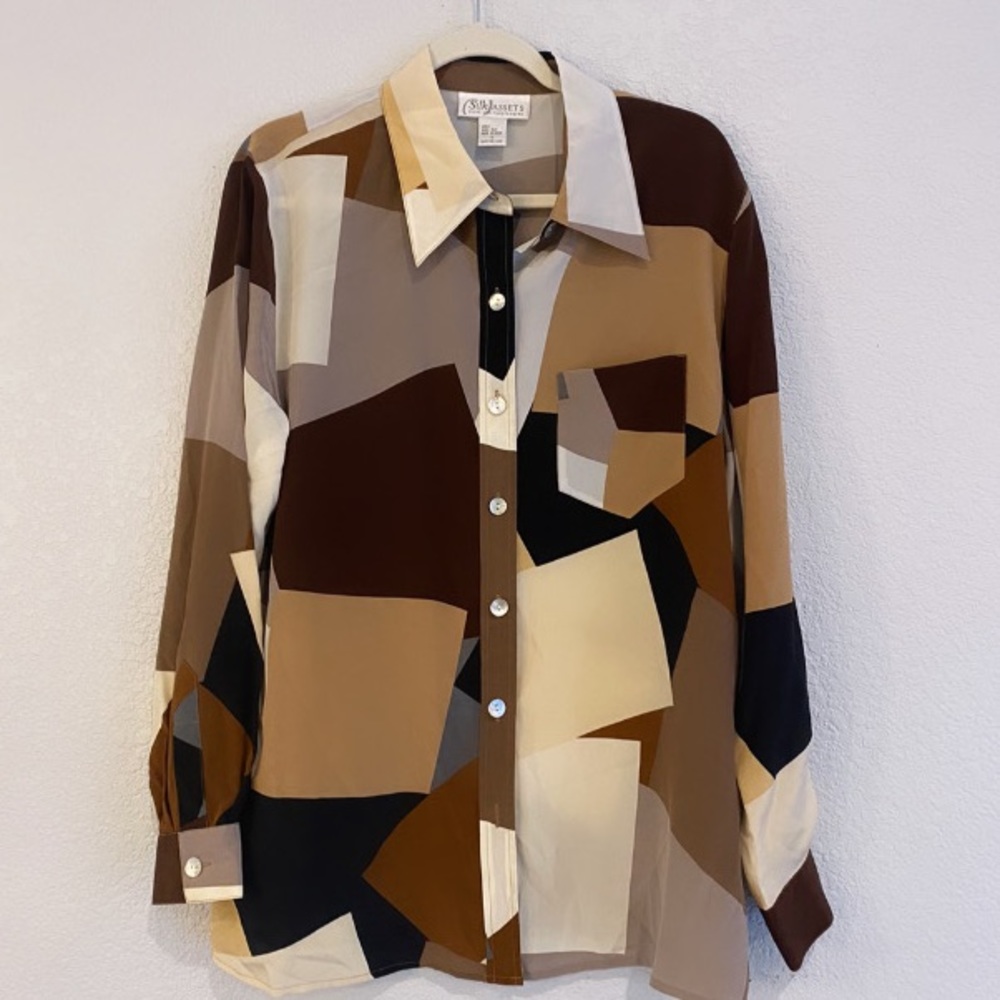 100% silk DIANE VON FURSTENBERG Silk Asset blouse - Picture 1 of 14